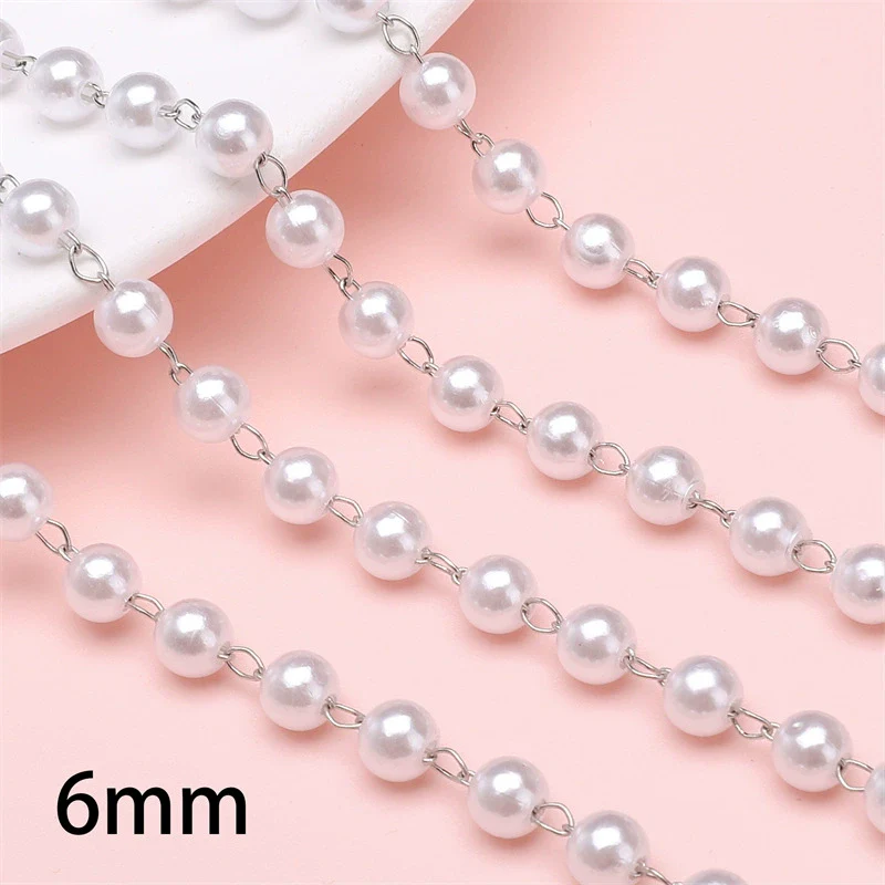 Handmade Beaded Pearl Chain Jewelry Accessories For Hair Diy Material - Image 13
