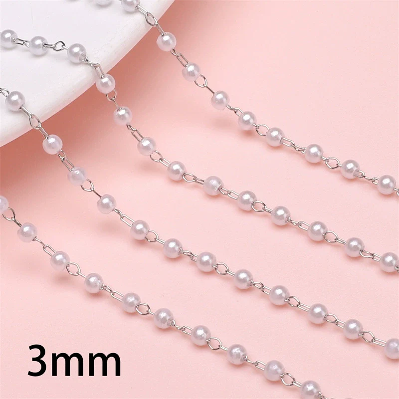 Handmade Beaded Pearl Chain Jewelry Accessories For Hair Diy Material - Image 7
