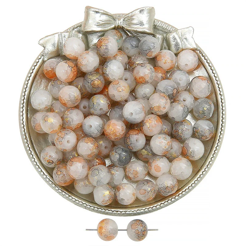 Handmade Diy Glass And Glaze Retro Bracelet With Crushed Gold And Ice Crack Beads Jewelry Accessories - Image 13