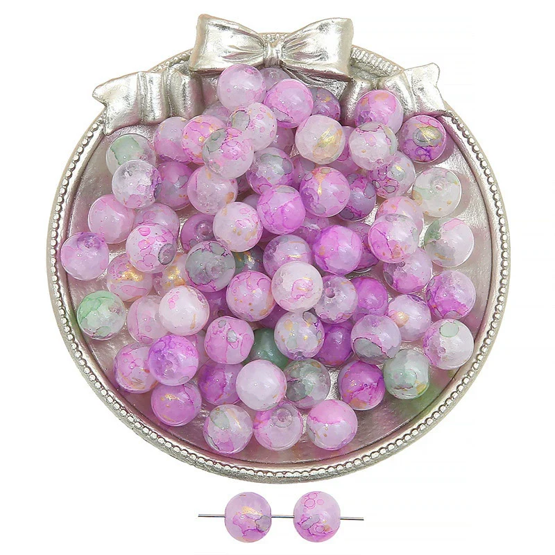Handmade Diy Glass And Glaze Retro Bracelet With Crushed Gold And Ice Crack Beads Jewelry Accessories - Image 18