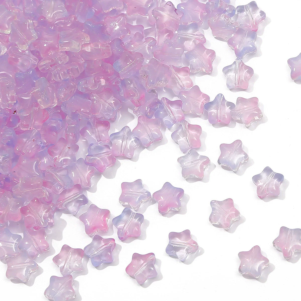 Handmade Glass Loose Beads In Fivepointed Star And Love Shape For Bracelet And Necklace Jewelry - Image 9
