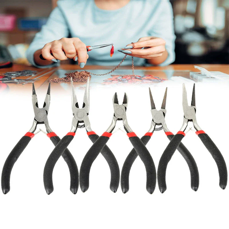 Handmade Jewelry Diy Tools Stainless Steel Cutting Pliers Pointed Nose Pliers Diagonal Pliers Curved Needle Pliers For Bracelet Necklace Production - Image 2