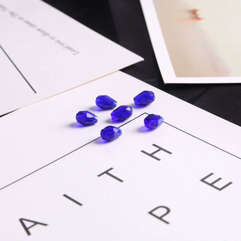 Handmade Loose Beads Of Artificial Crystal For Bracelet Earrings Pendant Drop Shaped Cut Surface - Image 11