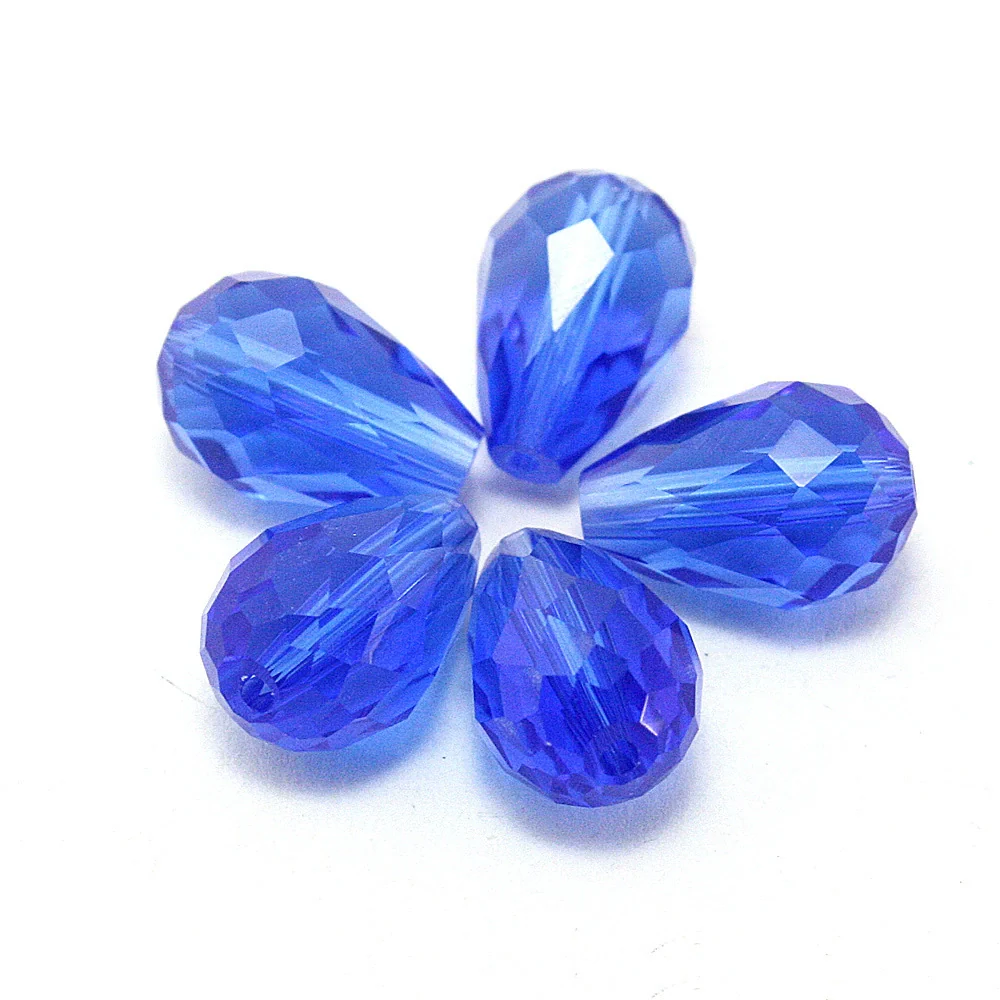 Handmade Loose Beads Of Artificial Crystal For Bracelet Earrings Pendant Drop Shaped Cut Surface - Image 19