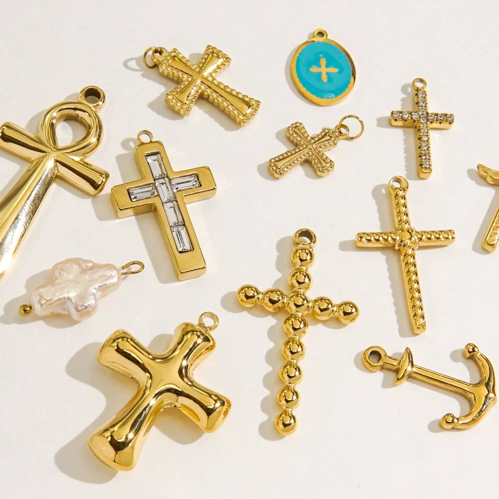 Handmade Stainless Steel Cross Jewelry Accessories With Electroplating Process And Classic Fashion Style - Image 4