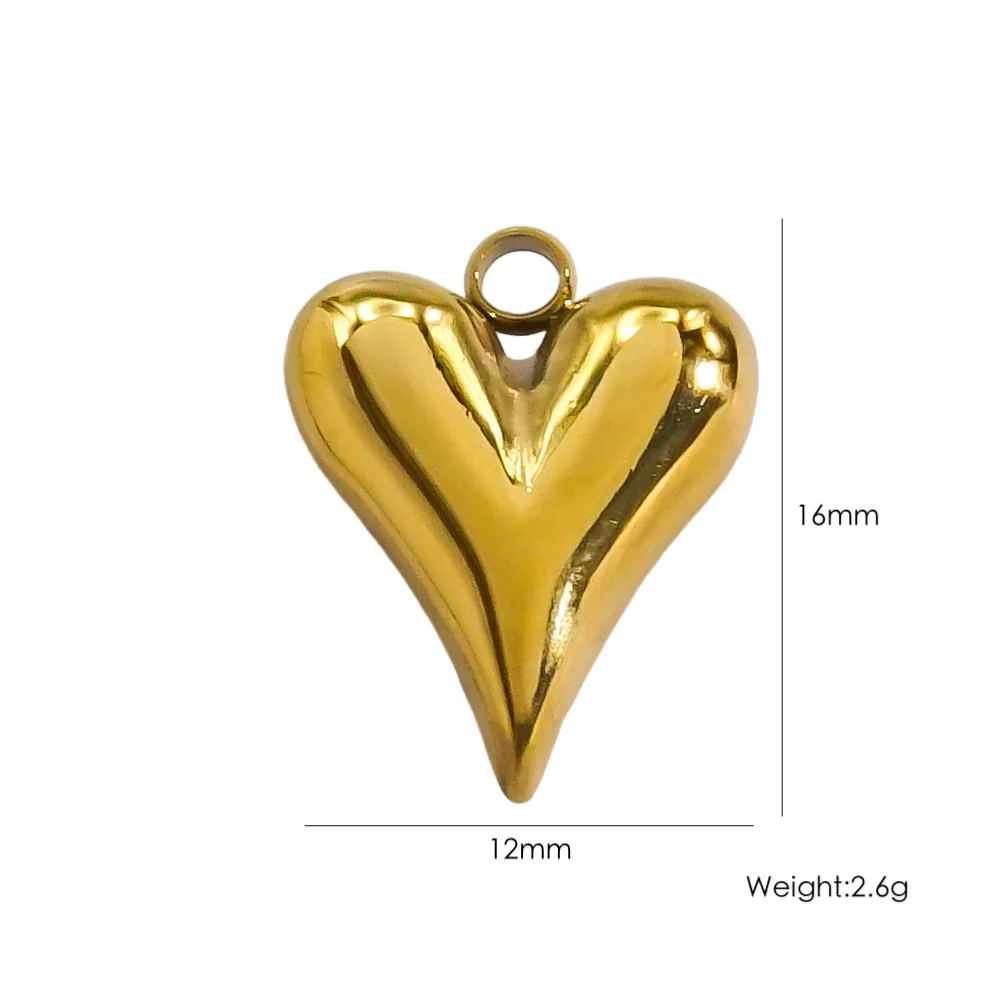 Handmade Stainless Steel Heartshaped Love Series Necklace Earrings Bracelet Pendant Accessories With 14K Gold Electroplating - Image 11