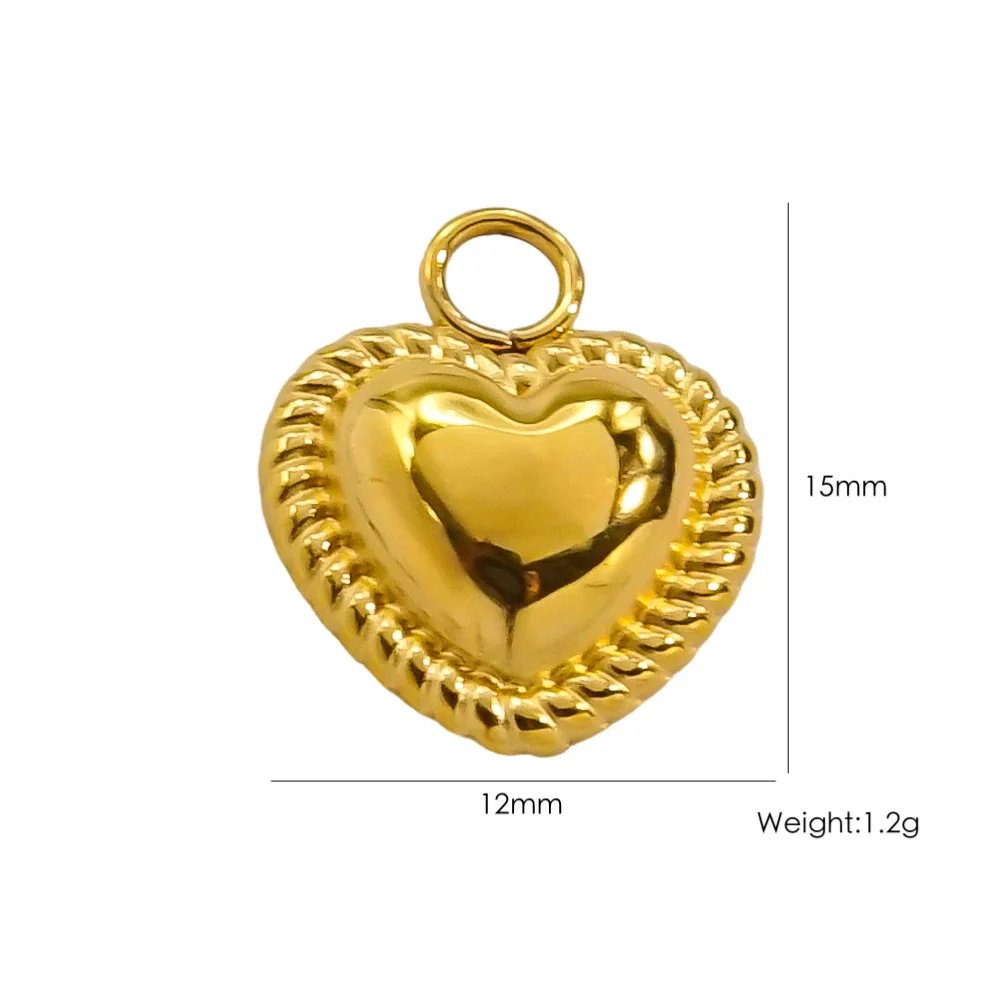 Handmade Stainless Steel Heartshaped Love Series Necklace Earrings Bracelet Pendant Accessories With 14K Gold Electroplating - Image 15