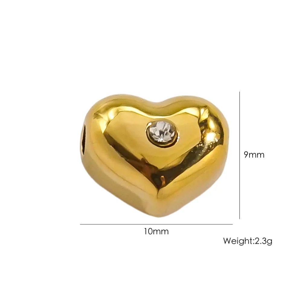 Handmade Stainless Steel Heartshaped Love Series Necklace Earrings Bracelet Pendant Accessories With 14K Gold Electroplating - Image 16