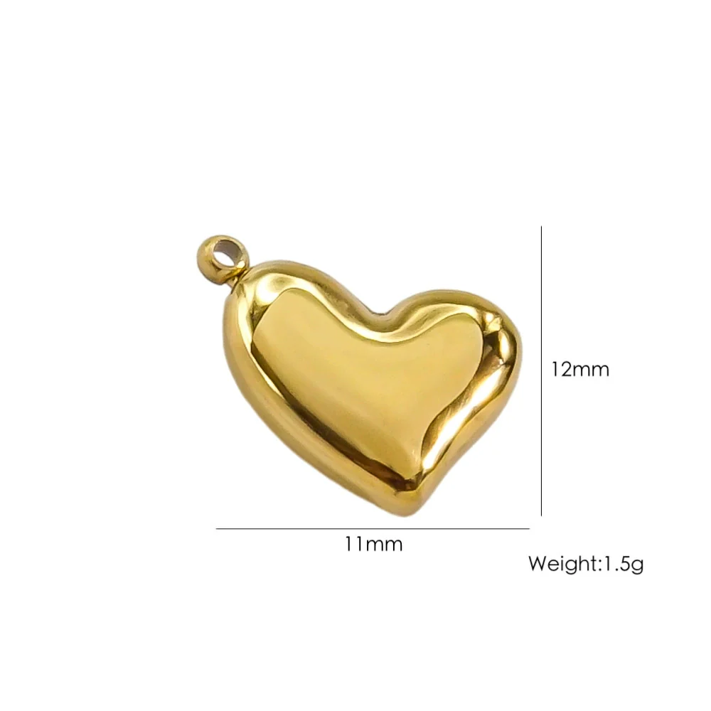 Handmade Stainless Steel Heartshaped Love Series Necklace Earrings Bracelet Pendant Accessories With 14K Gold Electroplating - Image 17