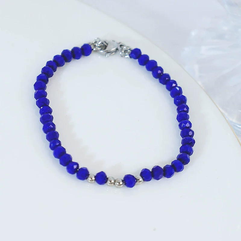 Handmade Titanium Steel Geometric Fashion Ol Women's Beaded Bracelet Jewelry - Image 8
