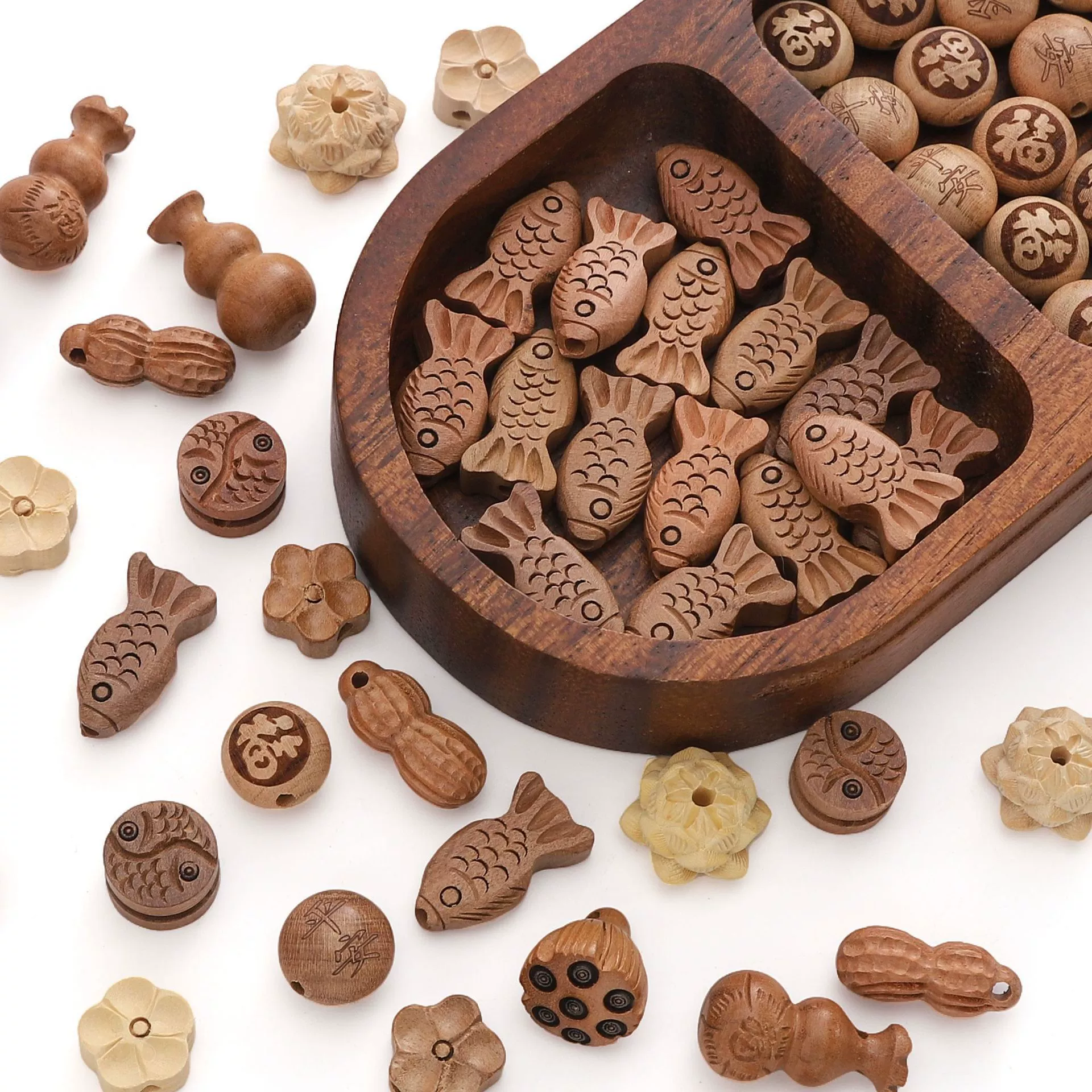 Handmade Wood Beads Gourd Pendant Mobile Phone Chain Accessories - Image 5