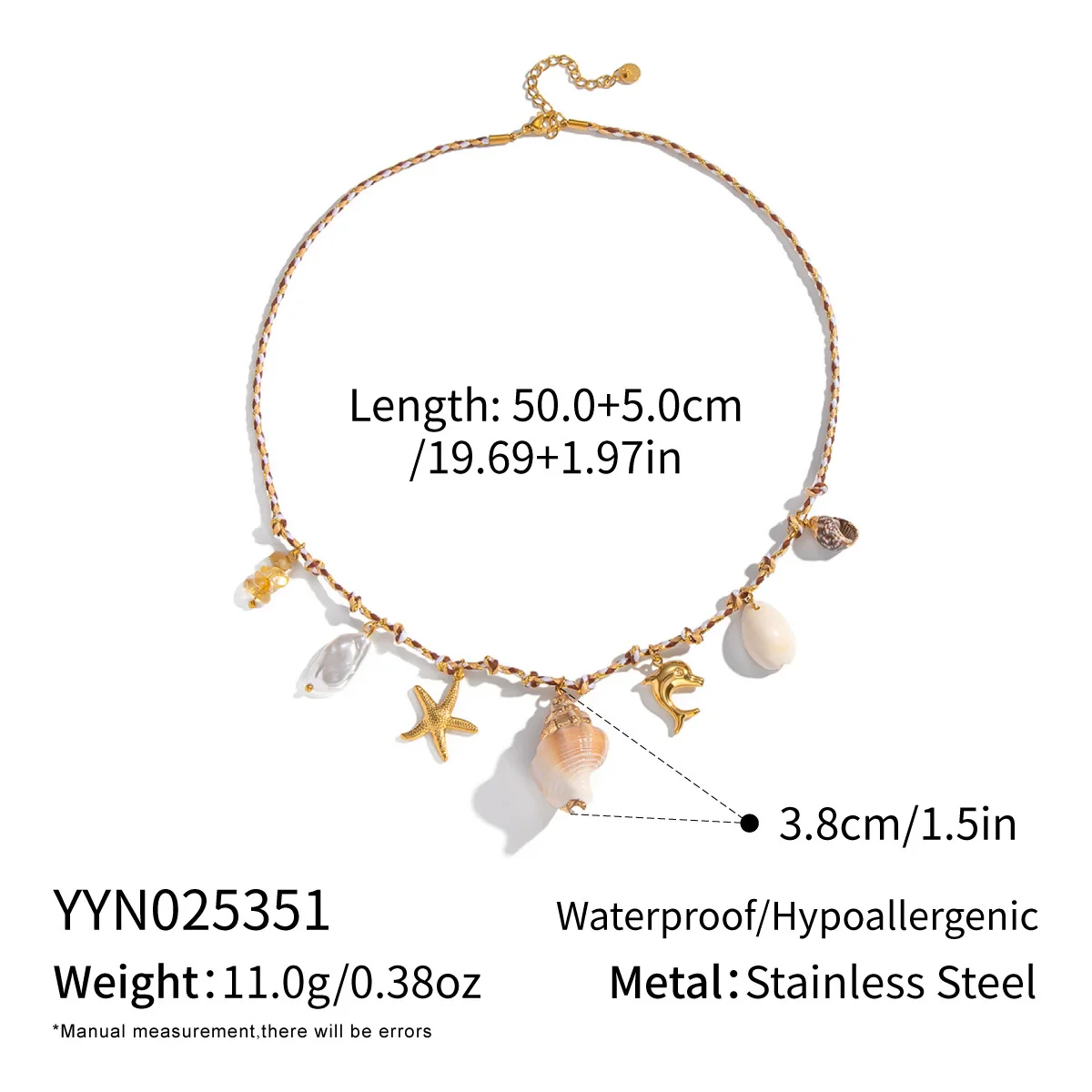 Handmade Woven Rope Chain 18K Real Gold Plated Animal Zodiac Heart Shaped Necklace Choker For Women - Image 15