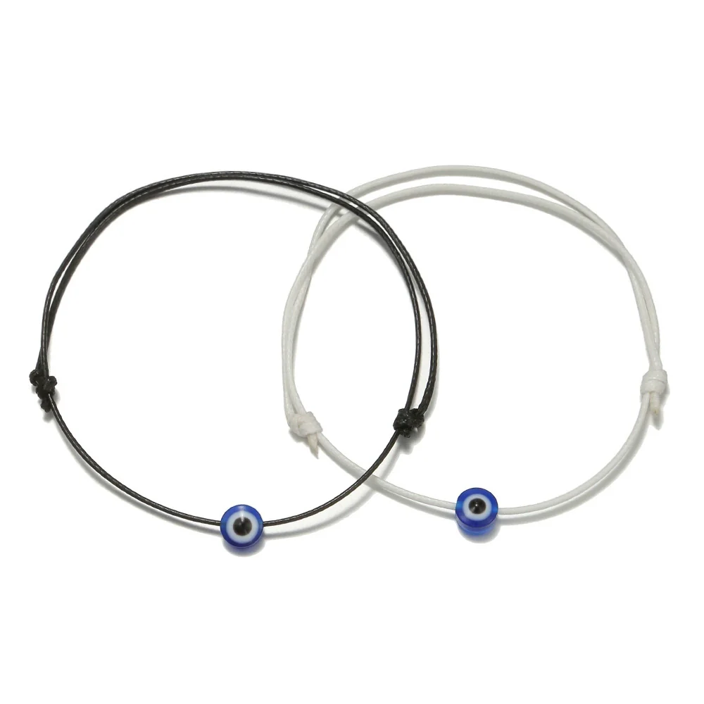 Handwoven Cotton Thread Devil's Eye Bracelets Retro Style Unisex - Image 5