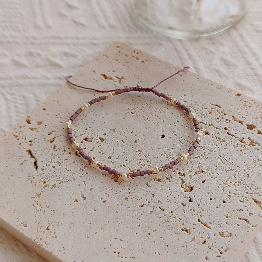 Handwoven Pearl Stacked Bracelet For Girls - Image 4