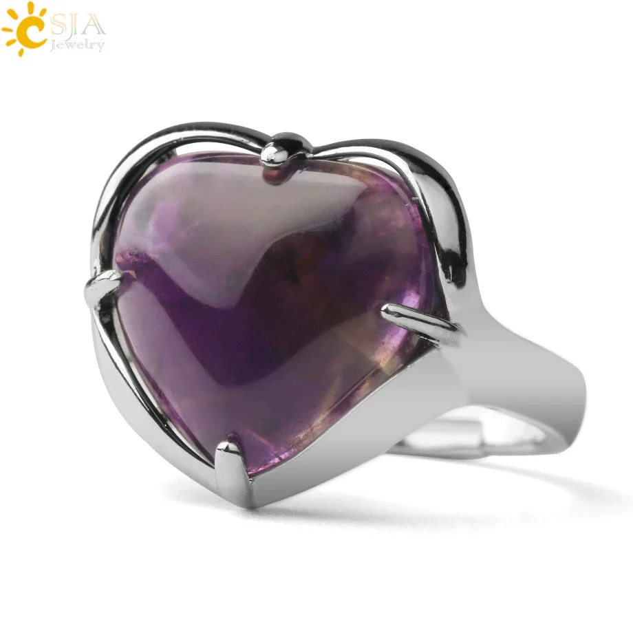Heartshaped Crystal Plated Unisex Ring Jewelry