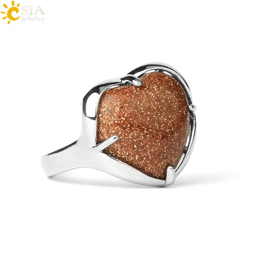 Heartshaped Crystal Plated Unisex Ring Jewelry - Image 15