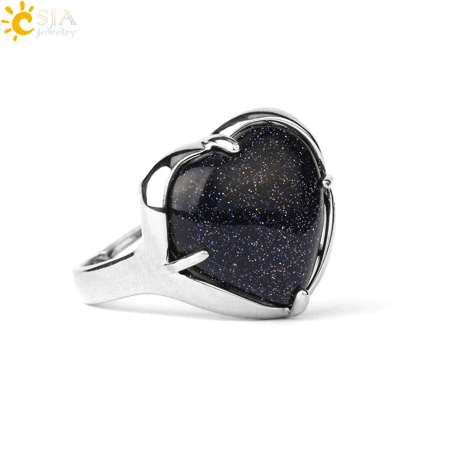 Heartshaped Crystal Plated Unisex Ring Jewelry - Image 17