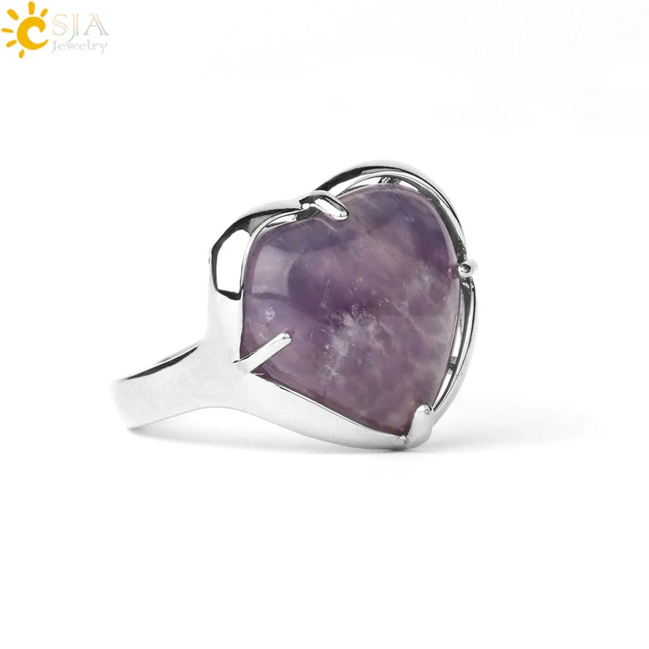 Heartshaped Crystal Plated Unisex Ring Jewelry - Image 19