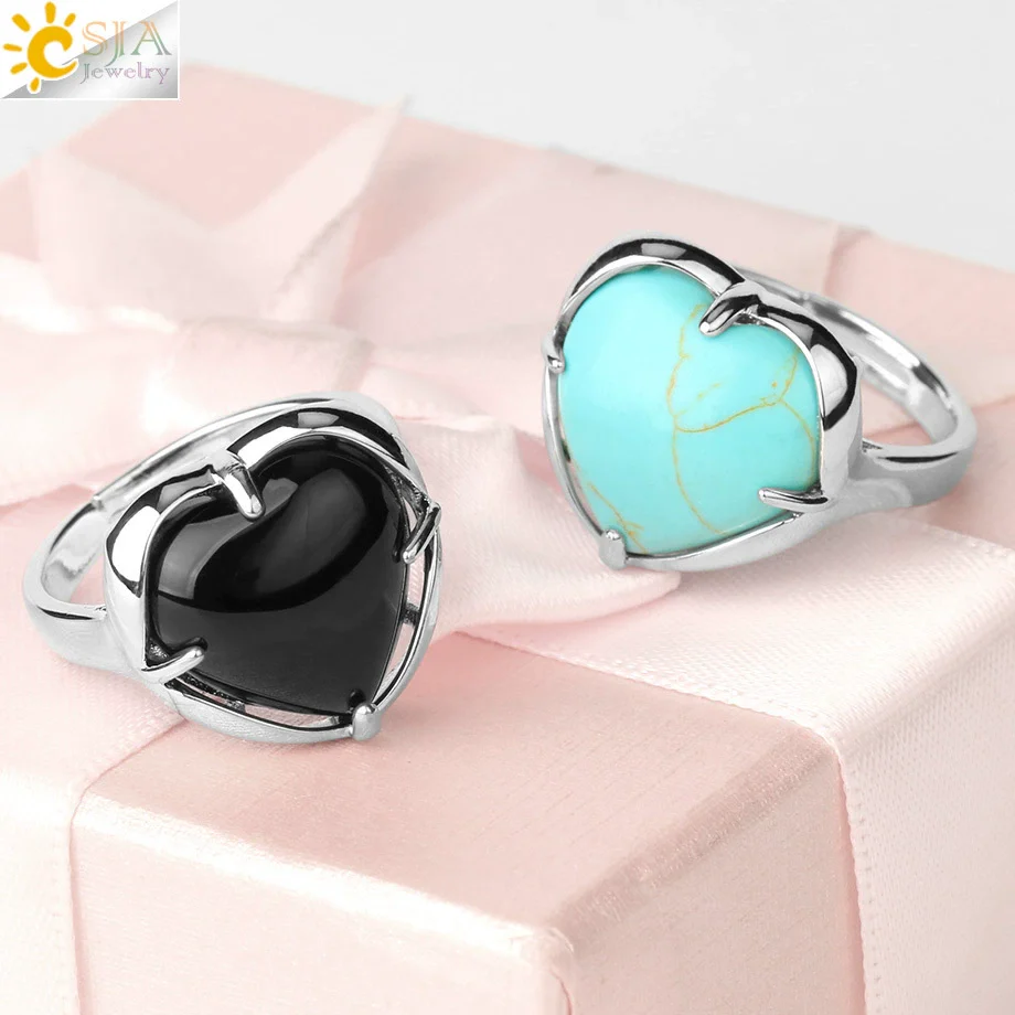 Heartshaped Crystal Plated Unisex Ring Jewelry - Image 2