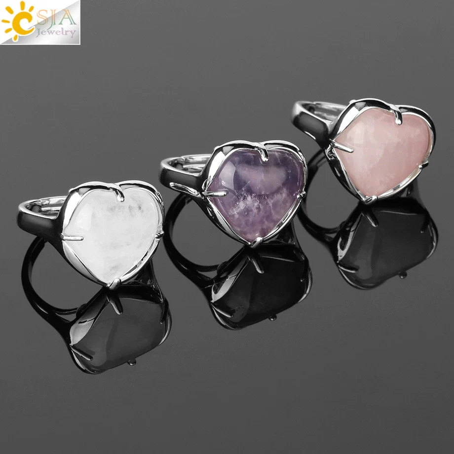 Heartshaped Crystal Plated Unisex Ring Jewelry - Image 3