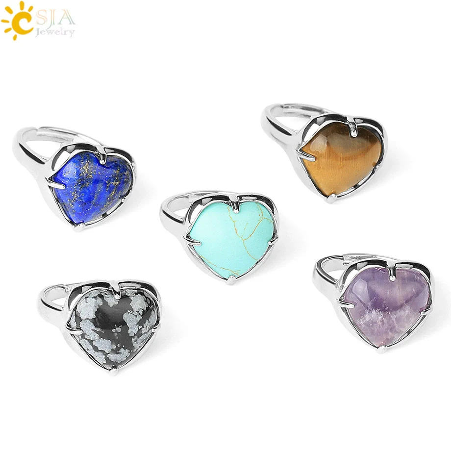 Heartshaped Crystal Plated Unisex Ring Jewelry - Image 4