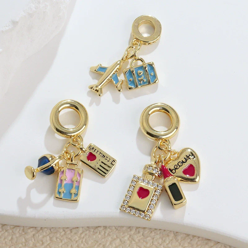 High Heels Multiaccessory Pendant Copper Geometric Electroplating Design - Image 2