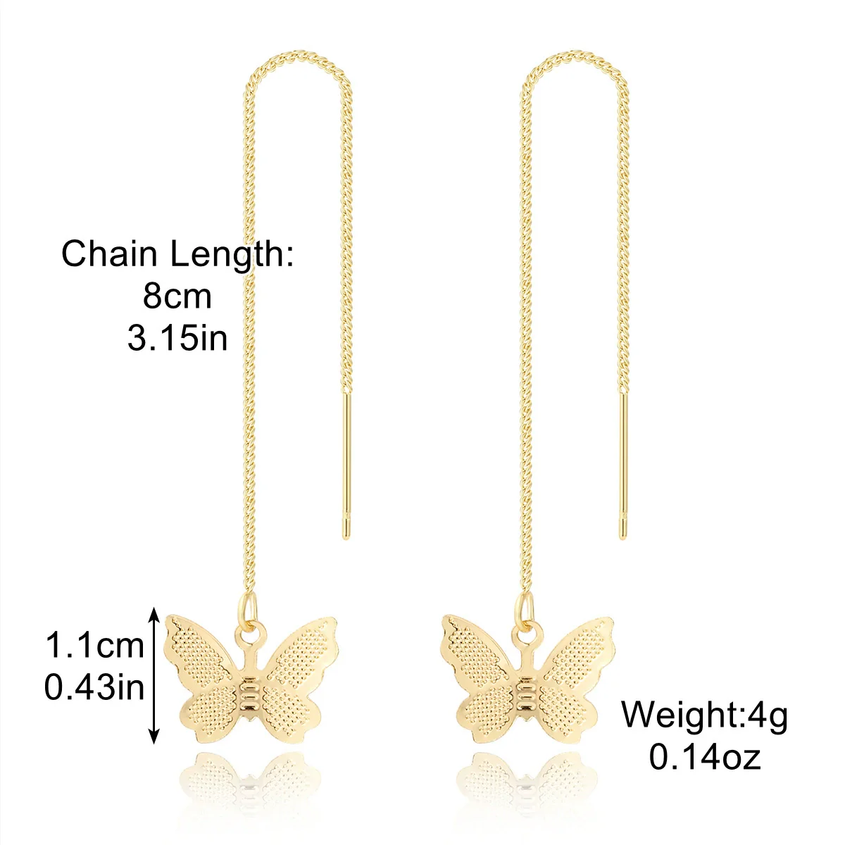 Highend Alloy Geometric Earrings For Women With Long Tassel And Butterfly Love Bird Design - Image 8