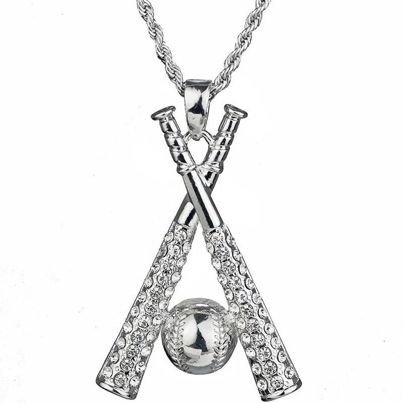 Hip Hop Baseball Bat Style Alloy Geometric Goldplated Men's Necklace - Image 7