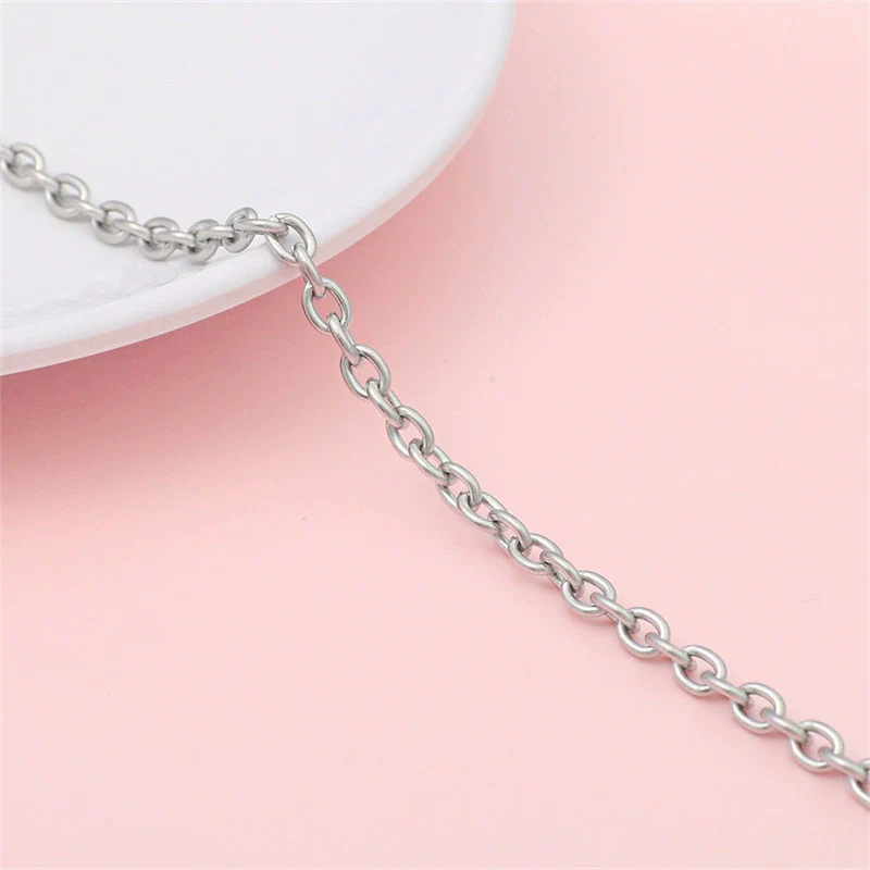 Hip Hop Stainless Steel Y2k Ancient Silver Diy Handmade Jewelry Chain Bracelet Necklace Accessories - Image 14