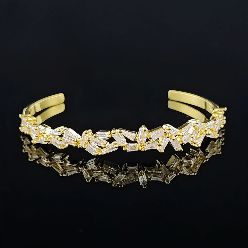 Irregular Adjustable Bracelet Copper Geometric Electroplating Design - Image 22