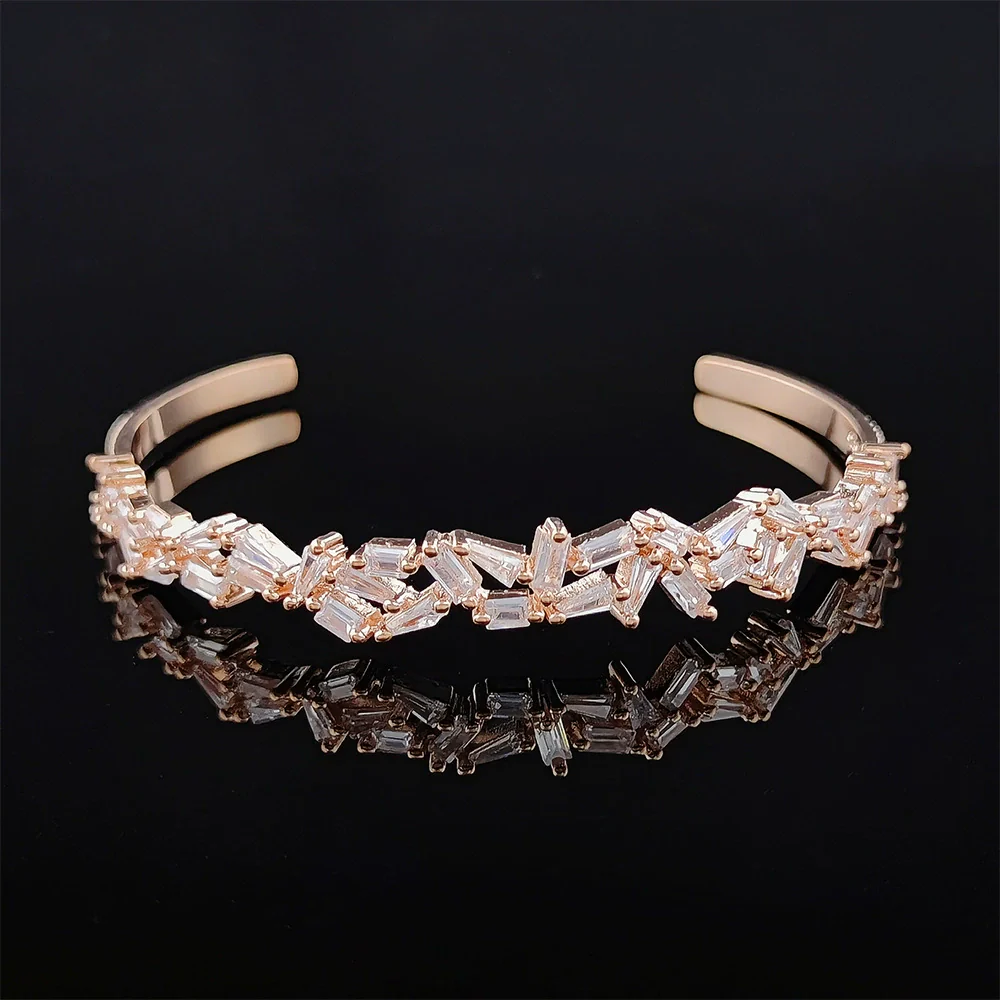 Irregular Adjustable Bracelet Copper Geometric Electroplating Design - Image 23