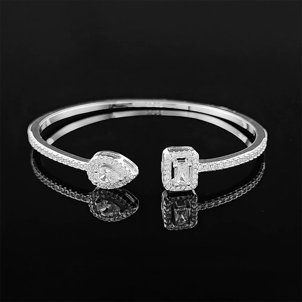 Irregular Adjustable Bracelet Copper Geometric Electroplating Design - Image 6