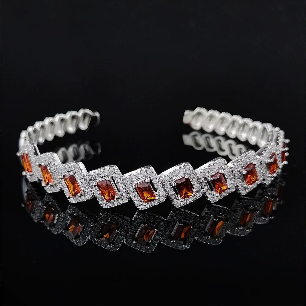 Irregular Adjustable Bracelet Copper Geometric Electroplating Design - Image 8