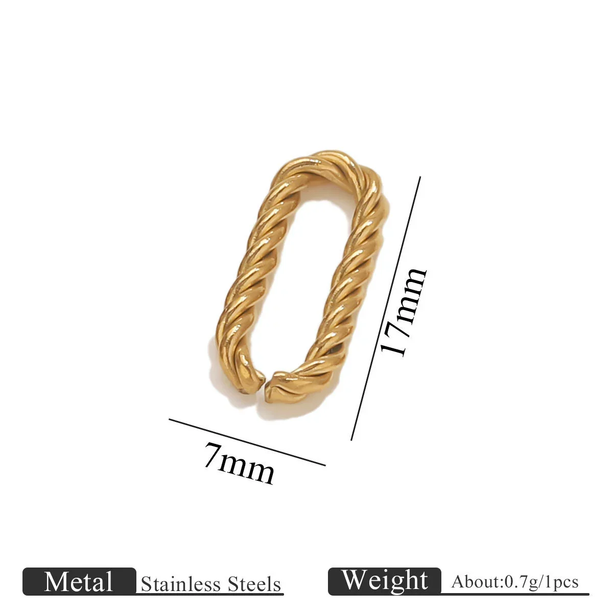 Jewelry Accessories Bracelet Necklace Connecting Buckle Geometric Oval Chain Titanium Steel Goldplated Stainless Steel Electroplated Totem Minimalist - Image 6