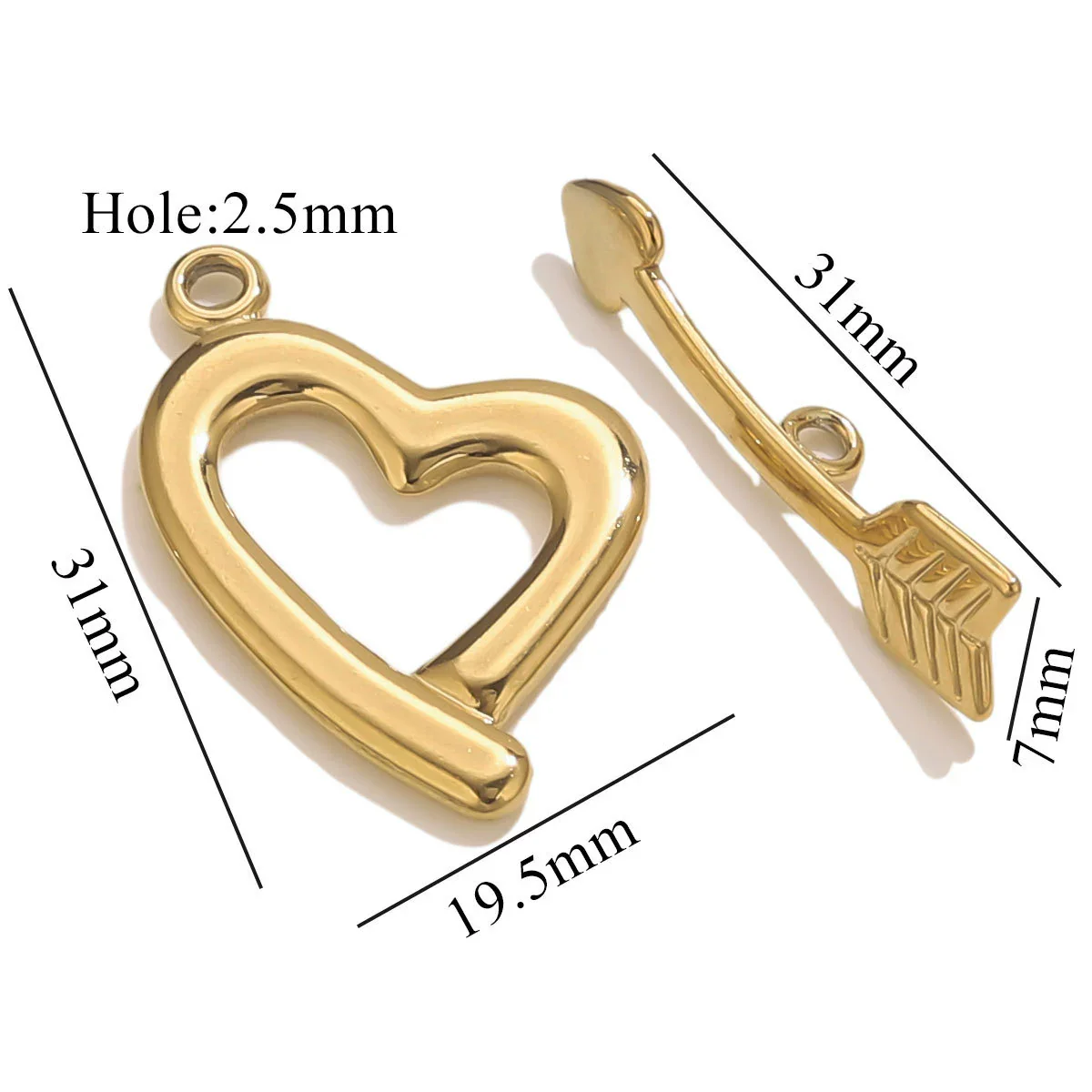 Jewelry Accessories Connection Buckle Stainless Steel Electroplating Gold Finishing - Image 17
