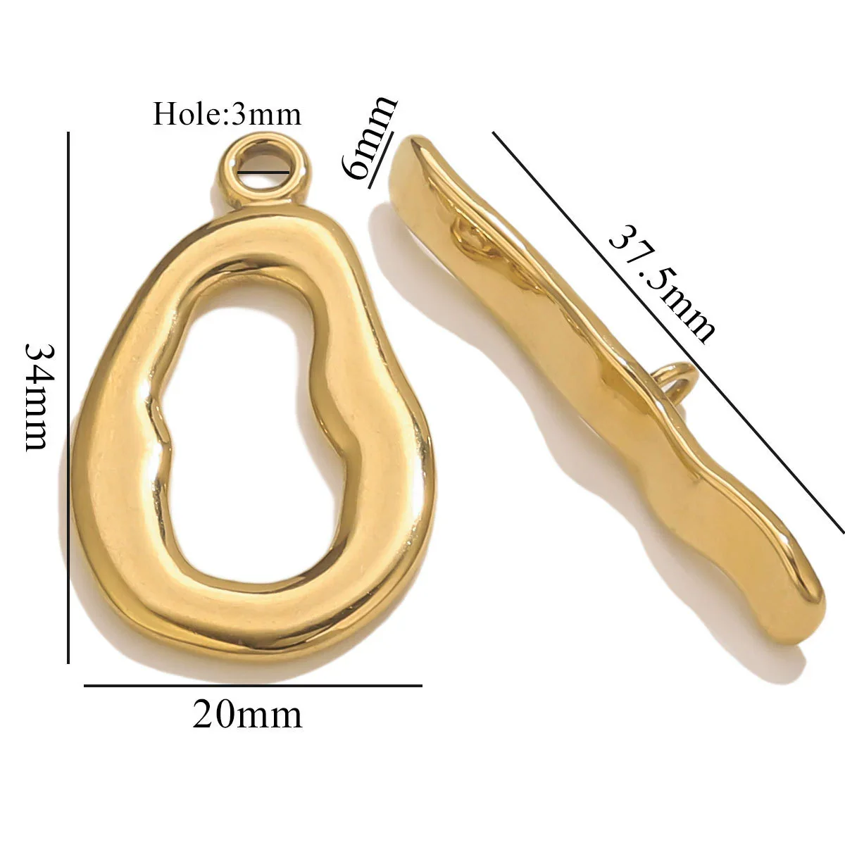 Jewelry Accessories Connection Buckle Stainless Steel Electroplating Gold Finishing - Image 19