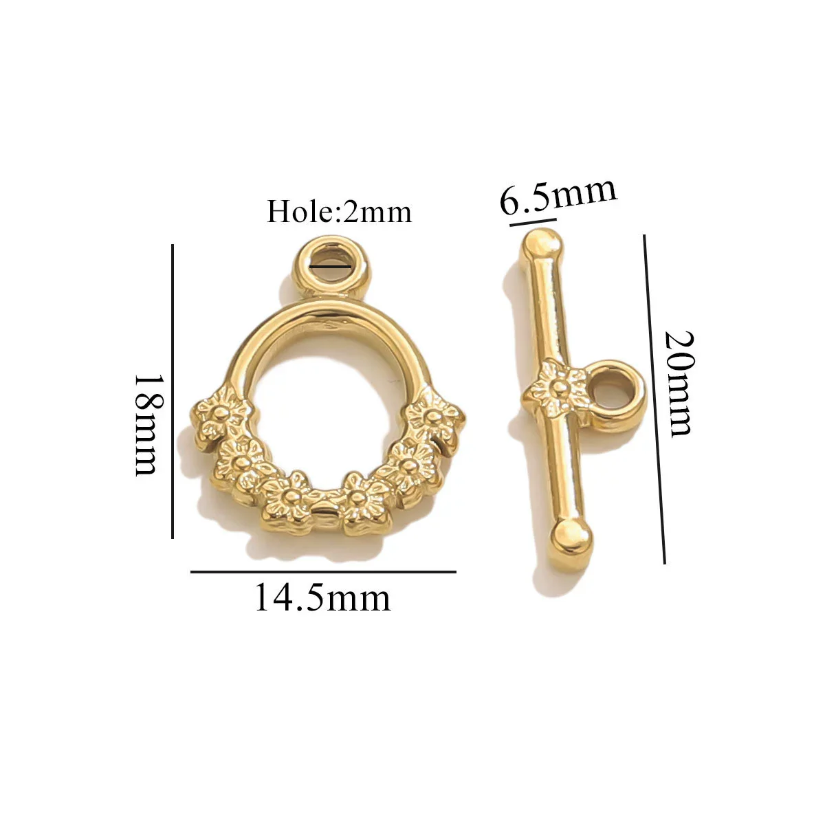 Jewelry Accessories Connection Buckle Stainless Steel Electroplating Gold Finishing - Image 22