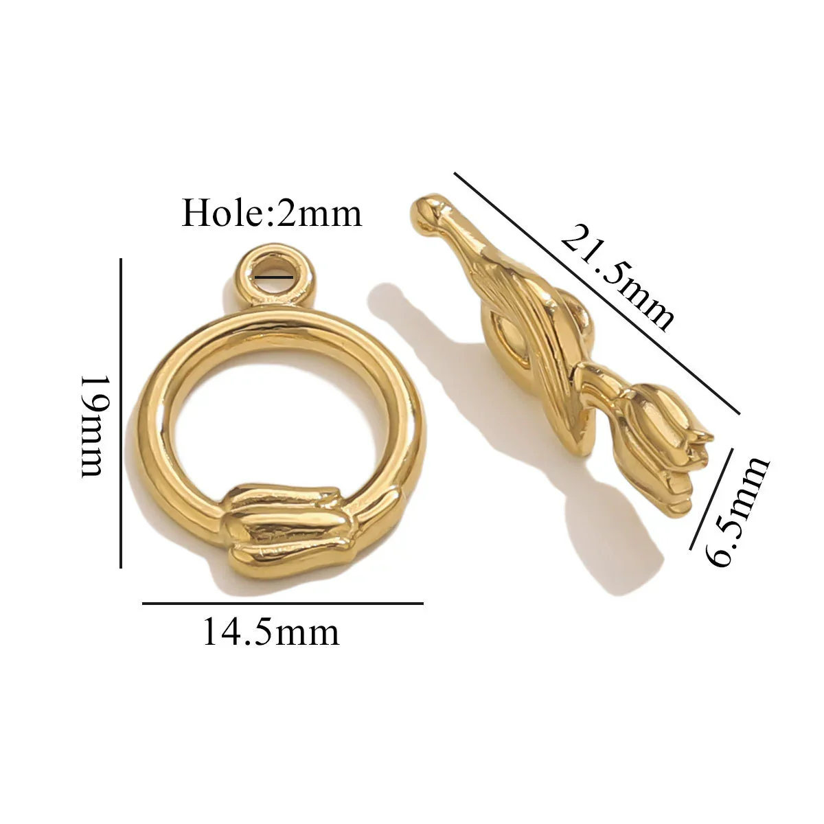 Jewelry Accessories Connection Buckle Stainless Steel Electroplating Gold Finishing - Image 23
