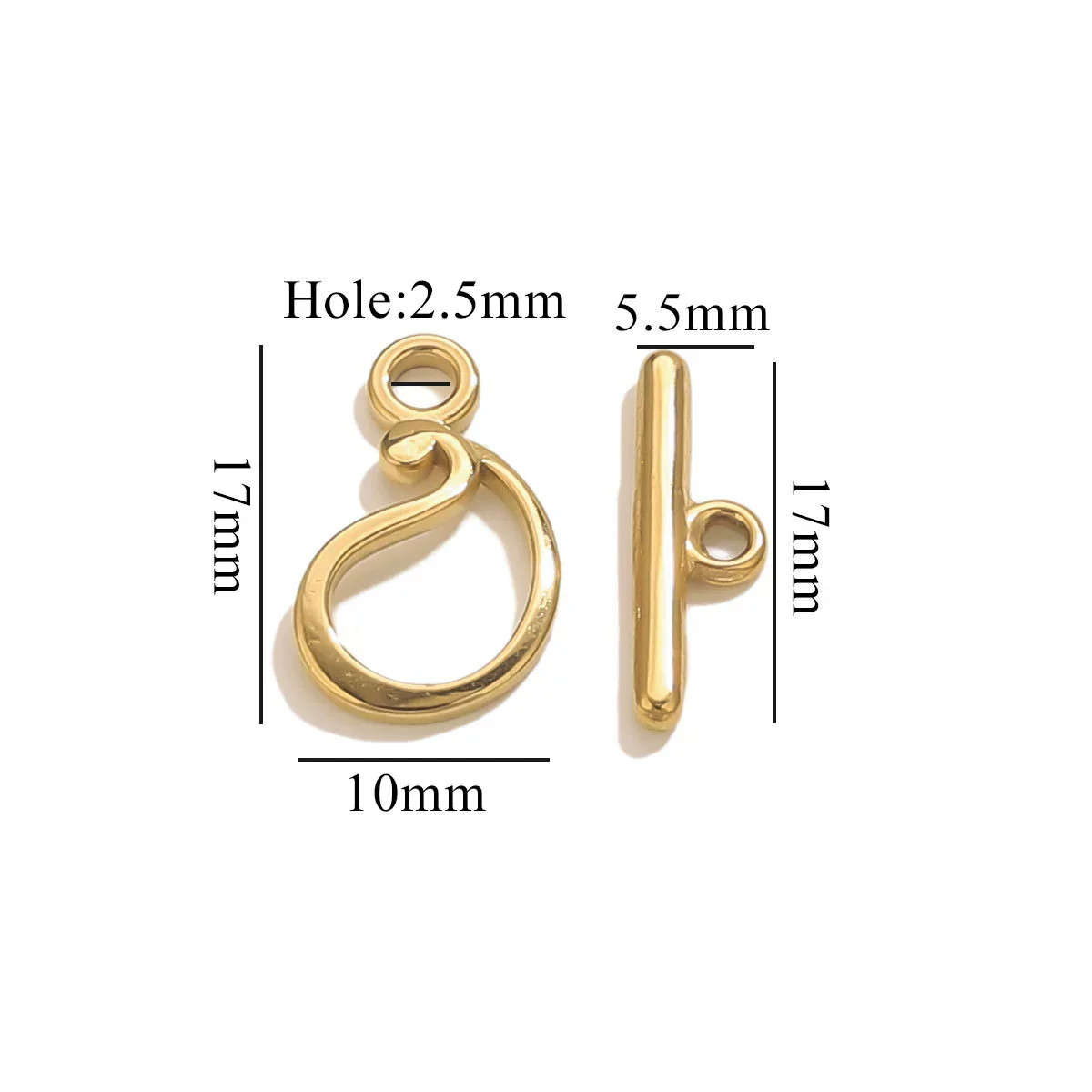 Jewelry Accessories Connection Buckle Stainless Steel Electroplating Gold Finishing - Image 25