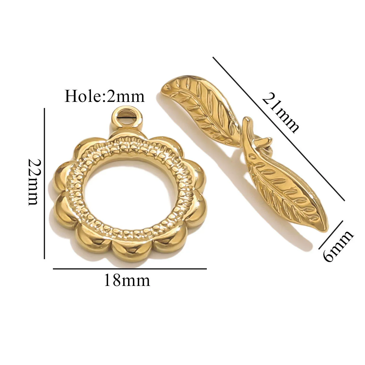 Jewelry Accessories Connection Buckle Stainless Steel Electroplating Gold Finishing - Image 27