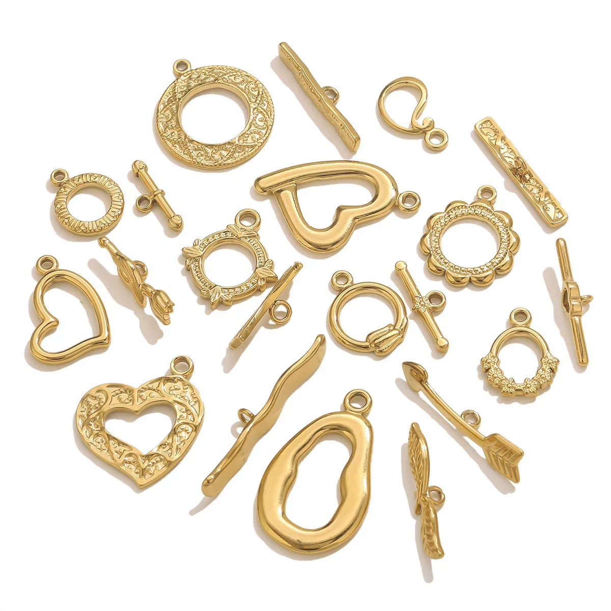 Jewelry Accessories Connection Buckle Stainless Steel Electroplating Gold Finishing - Image 3