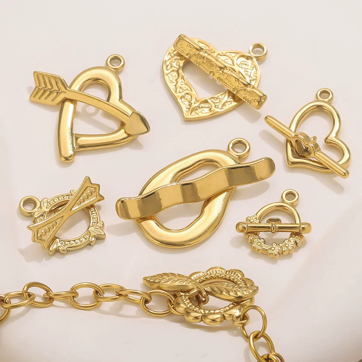 Jewelry Accessories Connection Buckle Stainless Steel Electroplating Gold Finishing - Image 4
