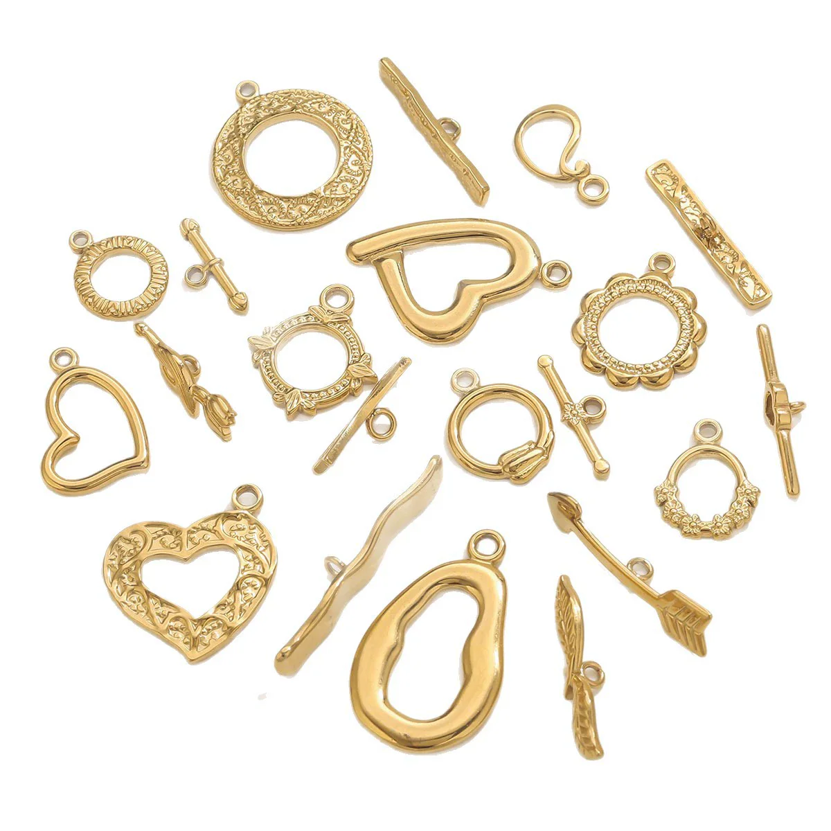 Jewelry Accessories Connection Buckle Stainless Steel Electroplating Gold Finishing - Image 5