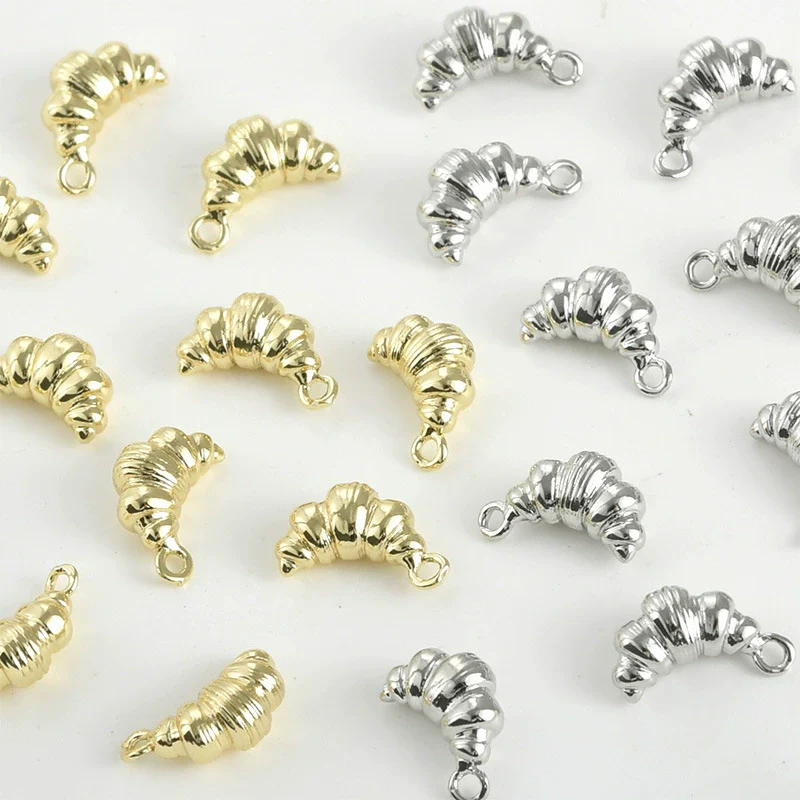 Jewelry Accessories Copper Croissant Pendant Electroplated