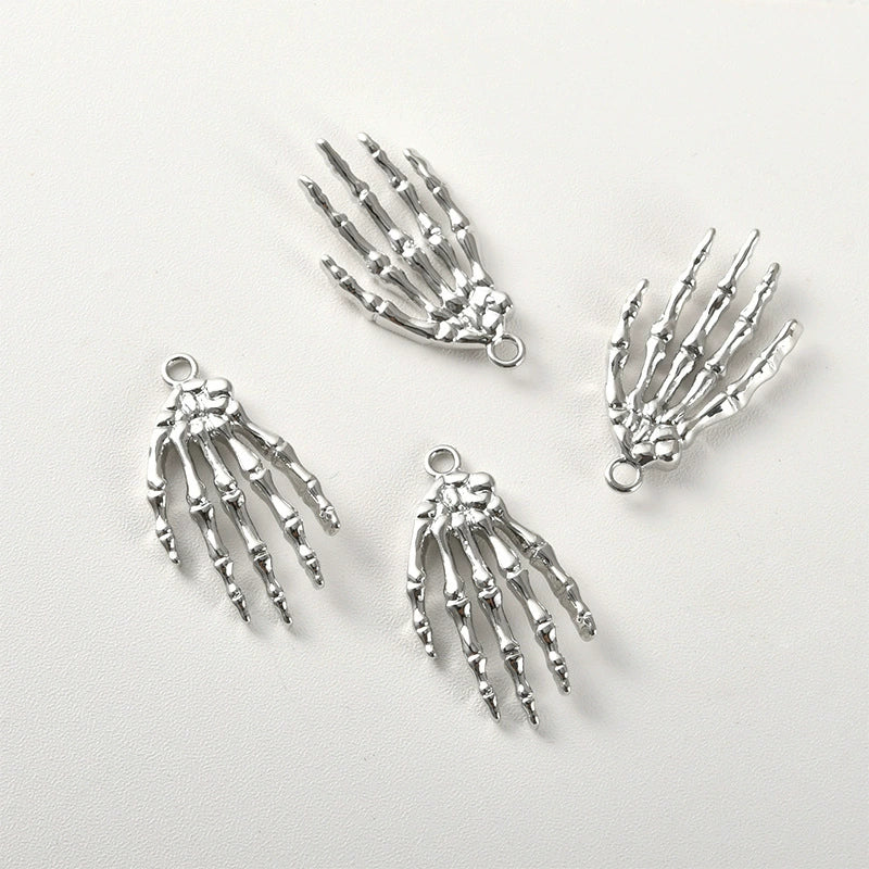 Jewelry Accessories Copper Gothic Retro Skull Palm Ghost Claw Electroplated - Image 5