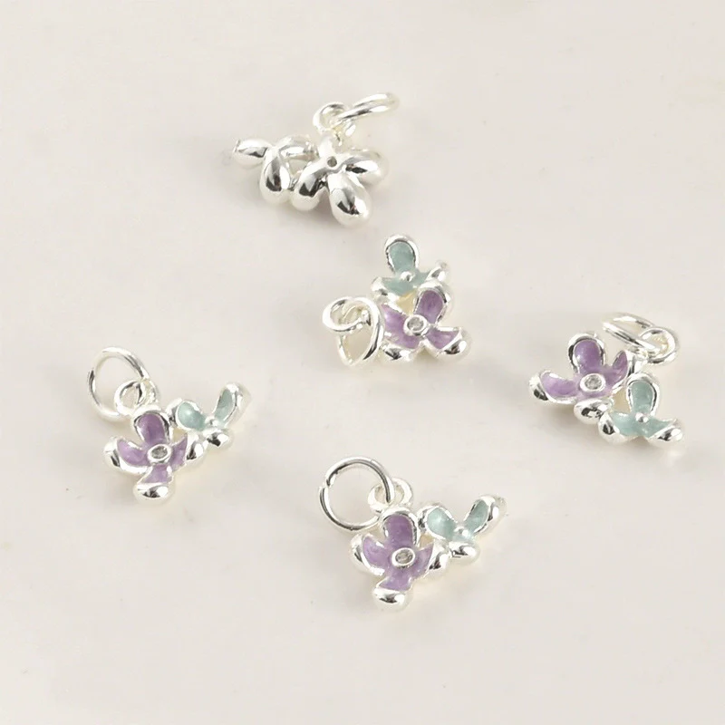 Jewelry Accessories Copper Small Flower Pendant Electroplated With Strong Color Retention - Image 9