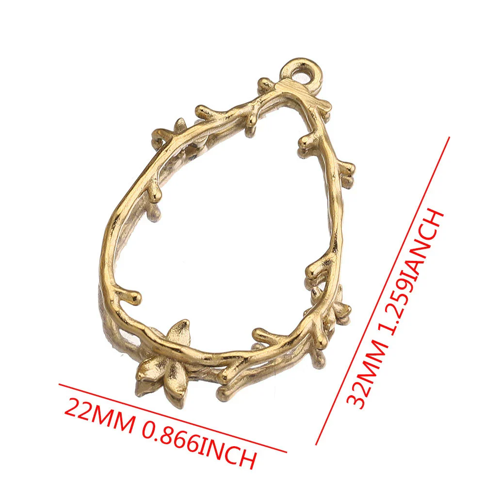 Jewelry Accessories Earrings Stainless Steel Geometric Hollow Frame Gold Electroplated Diy Handmade Pendant - Image 6