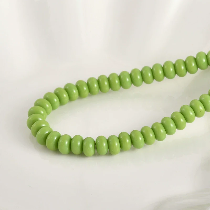 Jewelry Accessories Glass Glazed Pearlescent Flat Beads For Diy Bracelet Necklace - Image 9