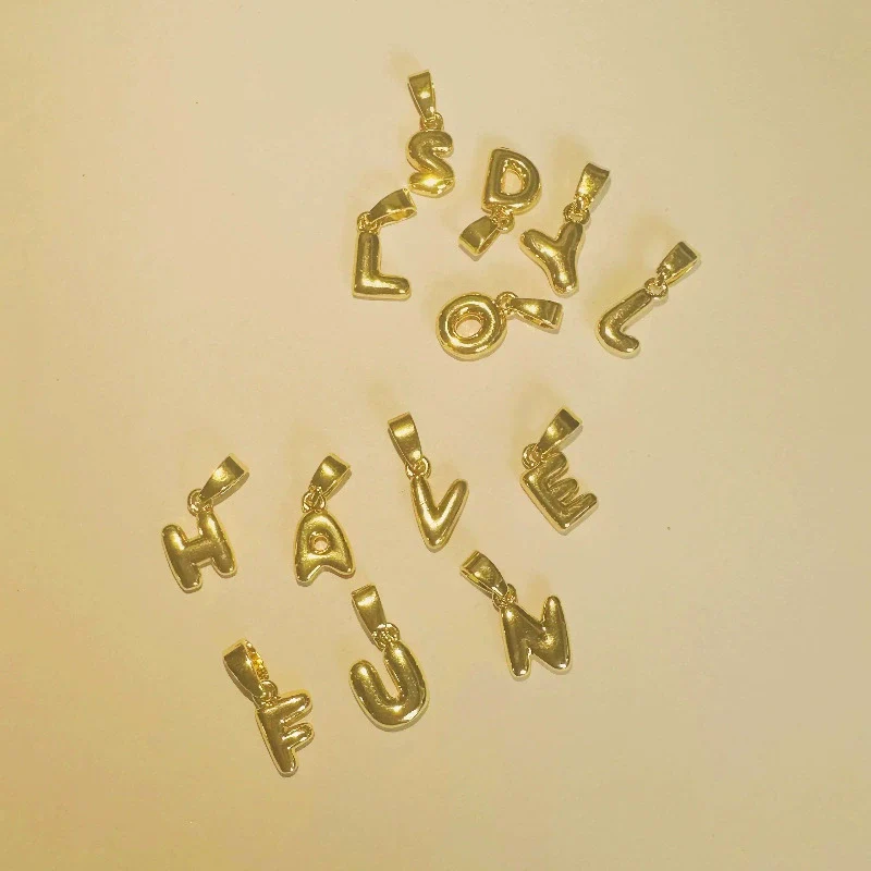 Jewelry Accessories Mini Necklace Pendant English Letter Bubble Stainless Steel Electroplated - Image 2