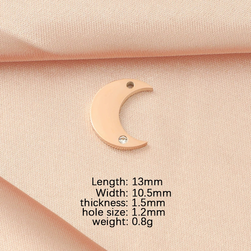 Jewelry Accessories Mirror Titanium Steel And Stainless Steel With Diamond Moon Fine Polishing Fashion Natural Bracelet Necklace Pendant - Image 8